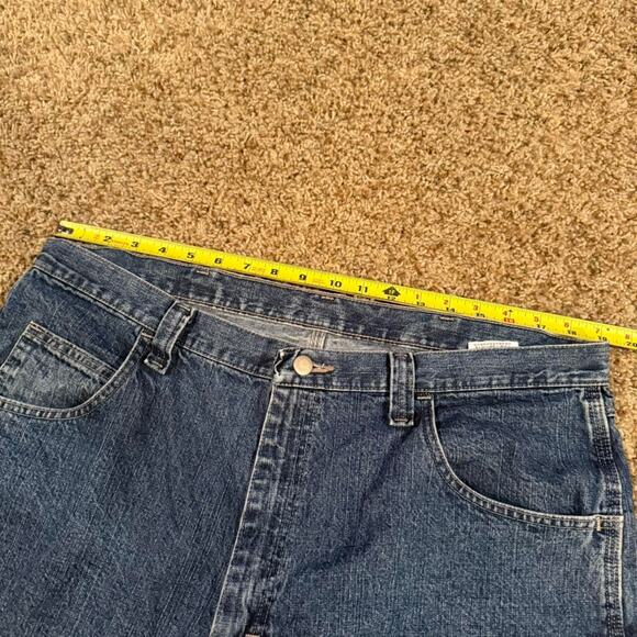 Wrangler Carpenter Utility Skater Grunge Blue Denim Y2K Baggy Jorts Sz.38 - Picture 6 of 6